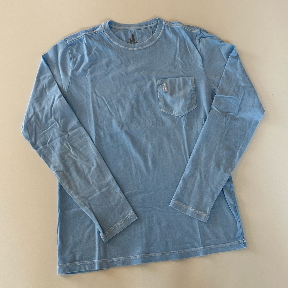 Johnnie-O Men’s Blue Brennan Long Sleeve T-Shirt Size Extra Small